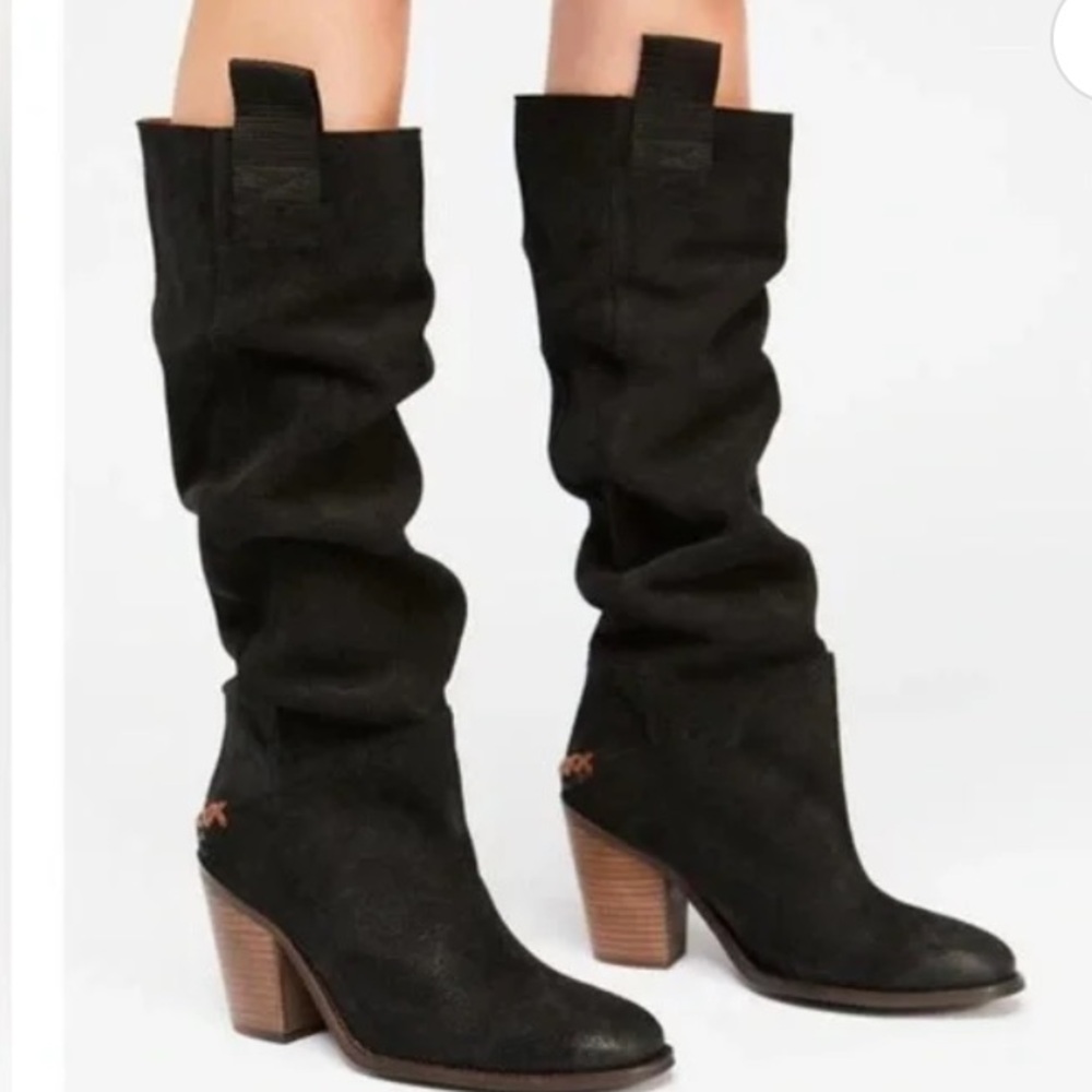 Free People Slouchy Suede Heeled Boots